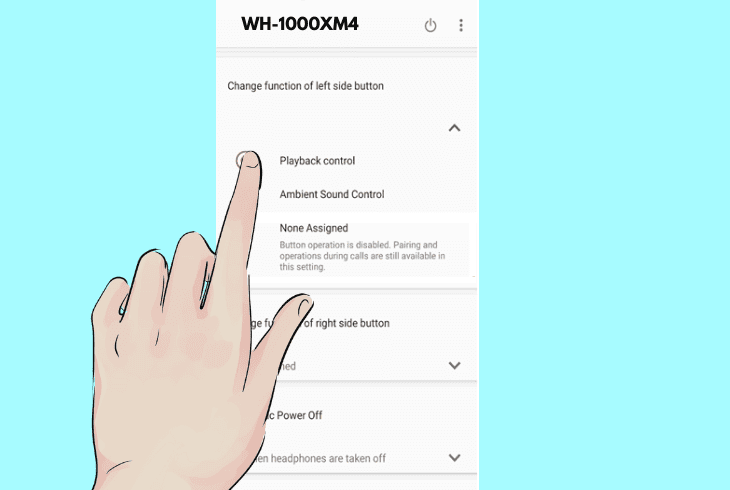 Sony WH 1000XM4 Right Side Not Working? FIX IT NOW! 5 set both ear cups to “playback control”