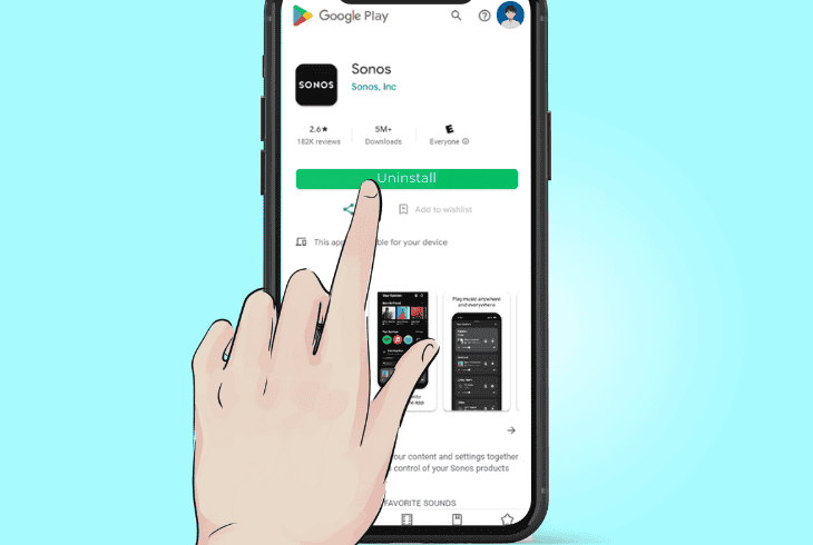 Sonos Not Playing On All Speakers? (Let's Fix It Fast) 9 uninstall and install the sonos app