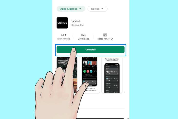 Is Your Sonos TuneIn Not Working? - (Working Solutions) 5 remove & reinstall the sonos app