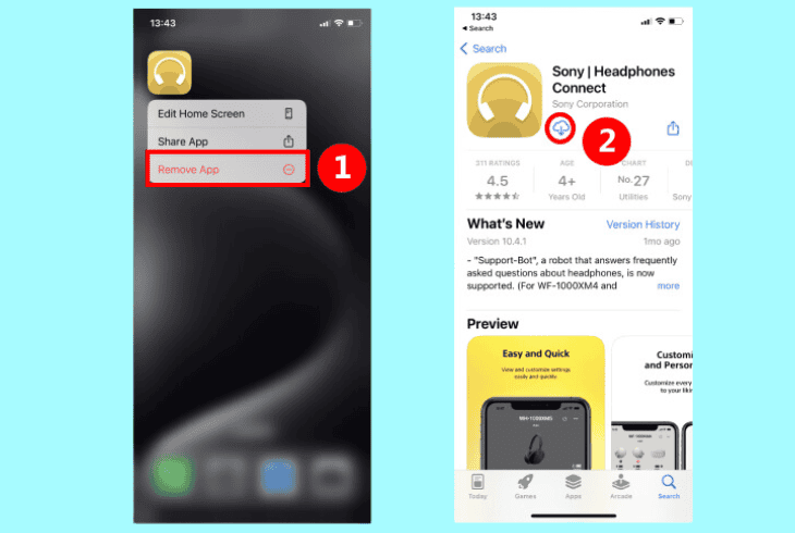 Sony WH-1000XM4 Touch Controls Not Working? (Let's Fix) 7 reinstall sony connect app on iphones
