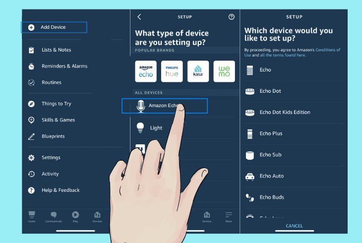 Echo Pop Not Connecting To WiFi? (Don't Panic, Easy Fix!) 3 add echo pop in the alexa app