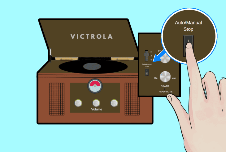 Why Is My Victrola Record Player Not Turning On? (Easy Fix!) 3 change to a manual stop switch