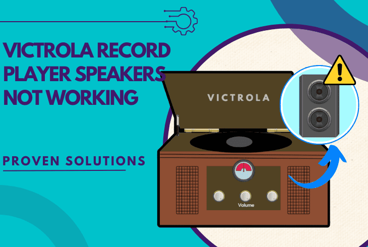 victrola record player speakers not working