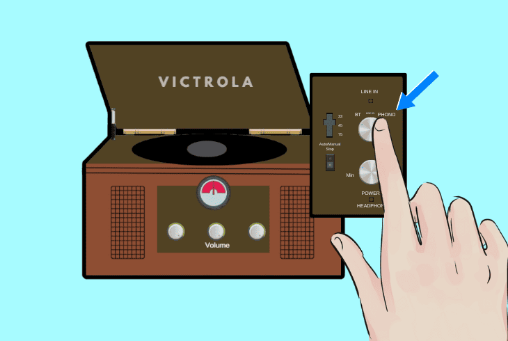 Victrola Record Player Speakers Not Working? (Fix Now!) 4 switch player to “phono” mode