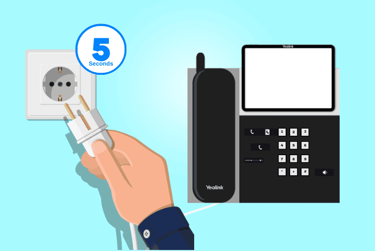 Yealink Phone Red Light Flashing? (Don't Panic, Easy Fix!) 3 phone power supply reset yealink