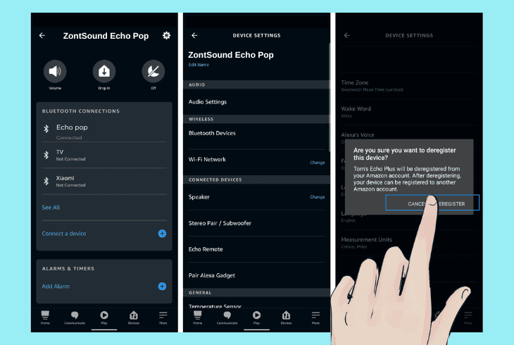 Echo Pop Not Connecting To Spotify? (Let's Fix It Fast) 5 deregister and register echo pop