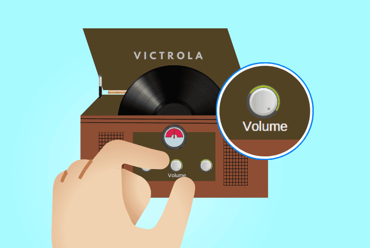 Why Is My Victrola Record Player So Quiet? (Easy Fix) 2 turn up the volume knob