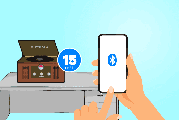 Victrola Record Player Bluetooth Not Working? (Easy Fix!) 4 shorten your bluetooth’s distance