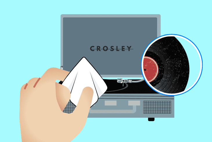 Crosley Record Player Sounds Distorted? (Here's How to Fix) 6 clean platter and reinstall belt