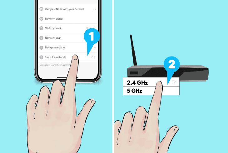 Nanit Trying To Reconnect To Your Camera? (Try These Fixes!) 3 switch nanit’s wi-fi network bands