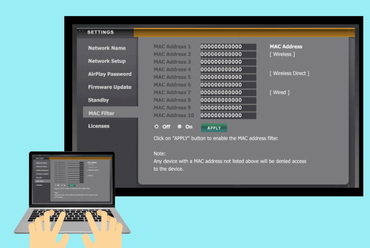Yamaha AV CONTROLLER App Not Finding Receiver? (Quick Fix) 5 disable yamaha’s “mac address filter”