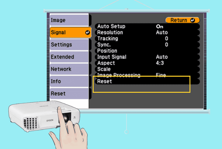 How to Fix Epson Projector Auto Iris Error? (6 Easy Fix) 9 reset the epson projector to default settings