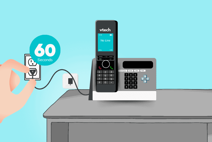 How to Fix VTech Phone NO LINE Issue? (Quick Fix!) 2 reset the handset power supply