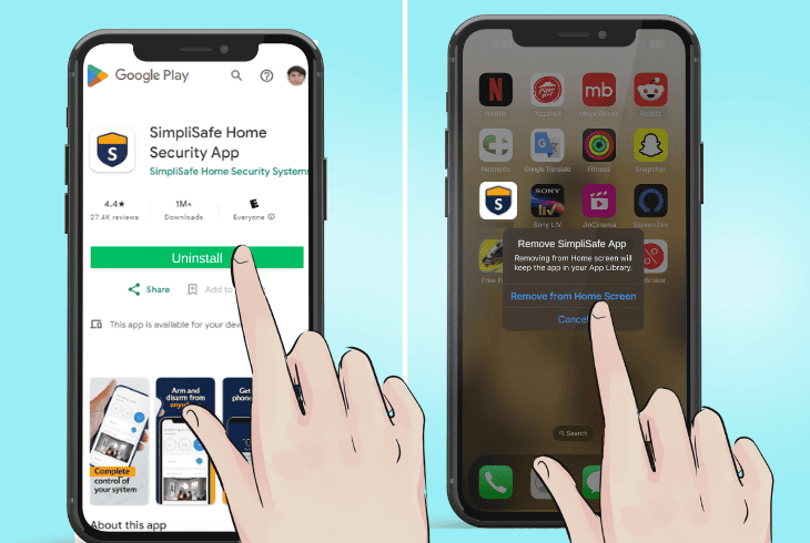 Troubleshooting SimpliSafe Doorbell Yellow Light (Easy Fix) 9 reinstall the simplisafe app