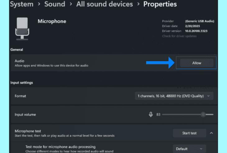 Blue Yeti USB Device Not Recognized? (Do This Now to Solve It!) 5 check if blue yeti audio is allowed