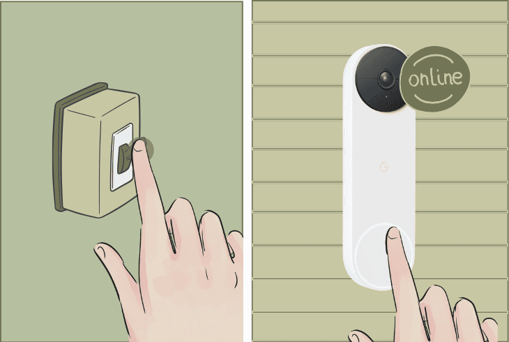 Nest Doorbell Freezes When Rung? (Get It Working Again!) 2 reset doorbell’s power supply (wired & battery)