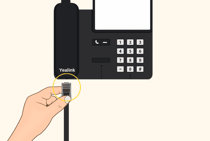 How to Set Up Yealink Phone? (No Tech Skills Needed!) 3 connect the handset: