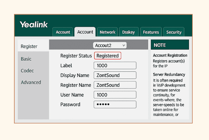 How to Set Up Yealink Phone? (No Tech Skills Needed!) 7 configure the registration settings: