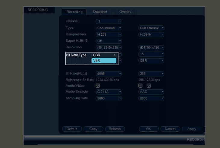 Best Settings For Lorex 4K Camera (For Crisp Videos!) 6 bit rate type | available options: