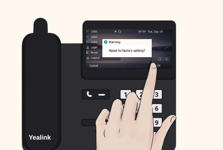 Yealink Phone Not Turning On? (Don’t Panic - Fix Now!) 10 initiate a yealink factory reset prompt
