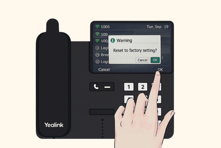 Yealink Phone Can't Hear Caller? (Here’s What to Do!) 13 restore the phone to default settings