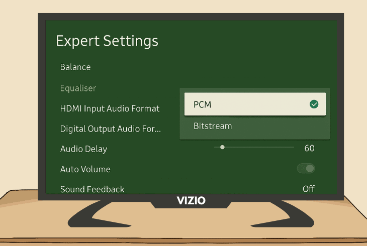 VIZIO TV No Sound Through HDMI? (Try These Easy Fixes!) 4 adjust the vizio tv digital audio format