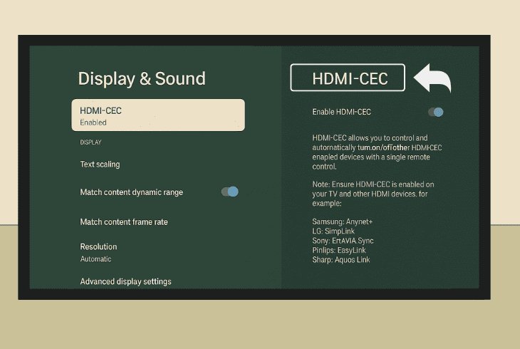 Solve Google TV Streamer No Sound Problem! (Easy Fix!) 3 temporarily disable the hdmi-cec feature