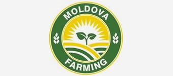 Moldova Farming logo with a plant and sun symbol.