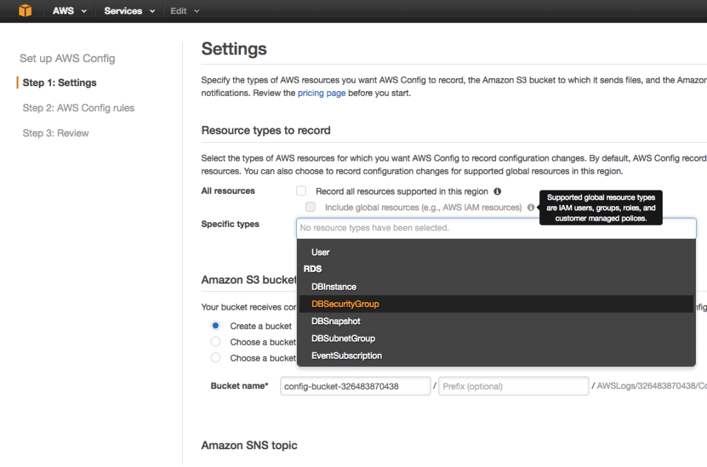 AWS config