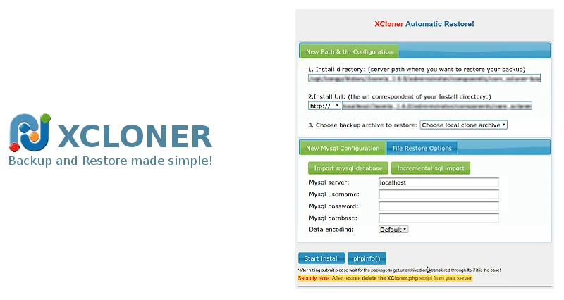Having a hard time restoring your site using XCloner?