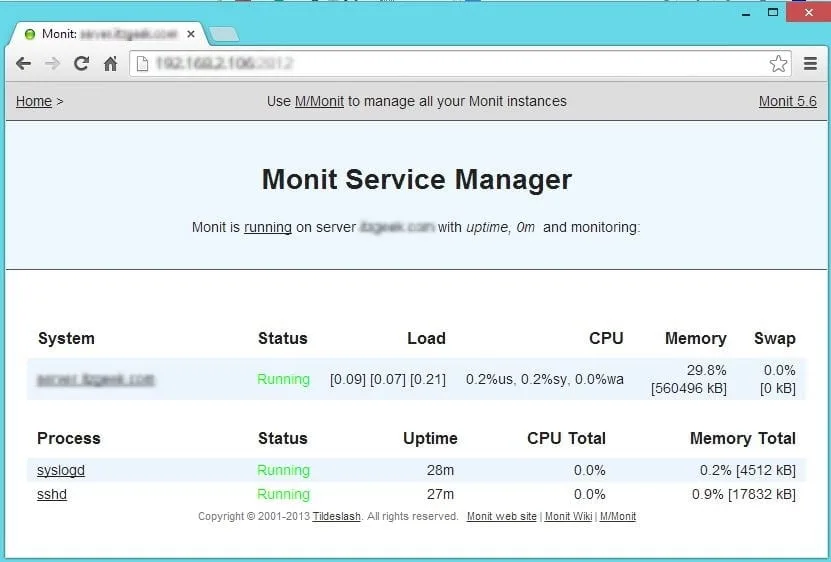 HP server monitoring dashboard displaying system status and performance metrics.