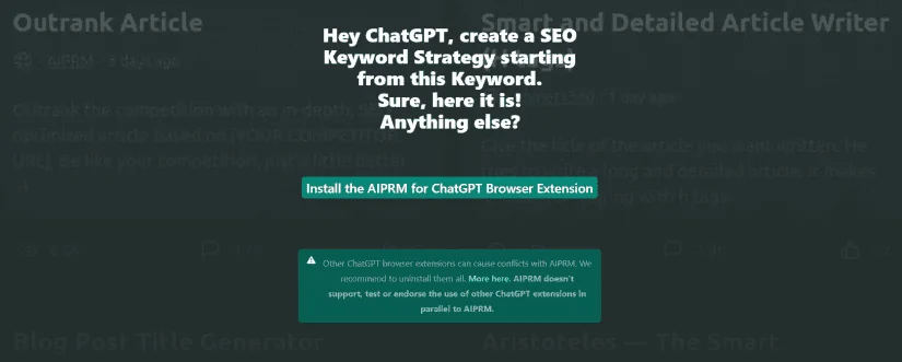 AIPRM extension for ChatGPT