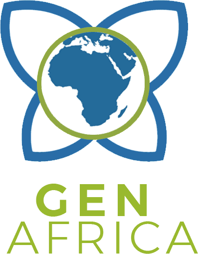 Global Ecovillage Network Africa logo with Earth and leaf design.