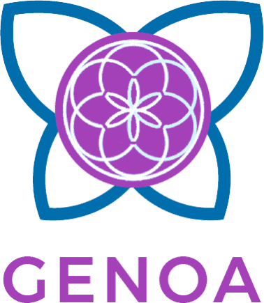 Ecovillage Network logo with a flower and leaf design in purple and blue.