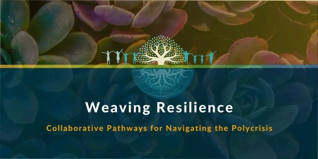 Ecovillage community with lush greenery and sustainable living practices.