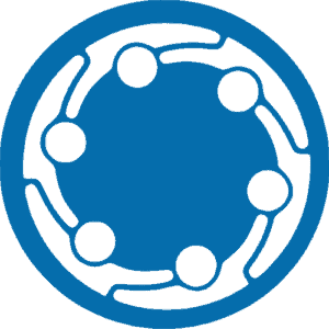 Circular logo of the Global Ecovillage Network with interconnected nodes.