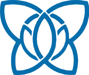 Global Ecovillage Network logo with interconnected loops in blue.