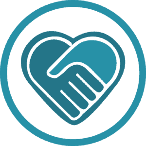 Ecovillage Network logo with a heart-shaped handshake symbol.
