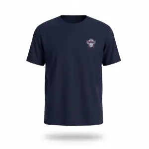 Navy GABA Clothing T-shirt with tiger logo, casual streetwear style.