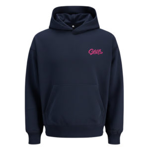 GABA Clothing hoodie with pink logo, casual streetwear style.