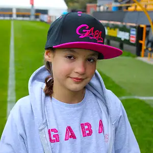 Cap with GABA logo for youth sportswear.