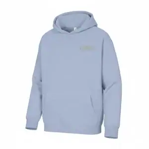 Light blue GABA hoodie with embroidered logo, comfortable casual wear for everyday style.