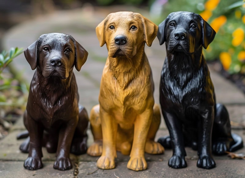 labrador retriever garden statues
