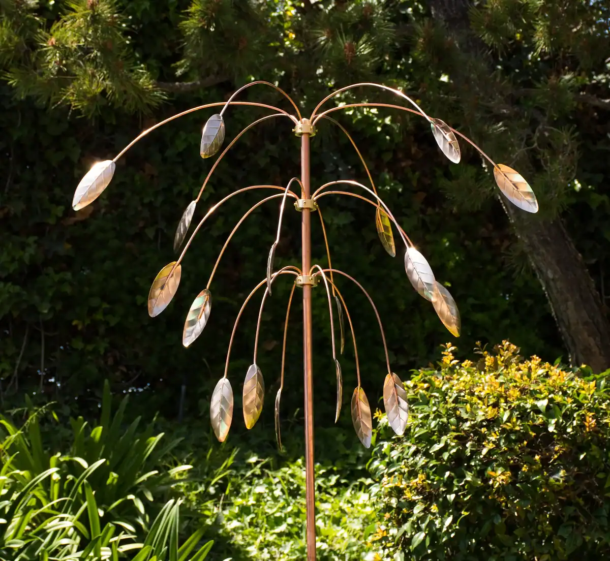 Kinetic Copper Triple Spinner - Falling Foliage
