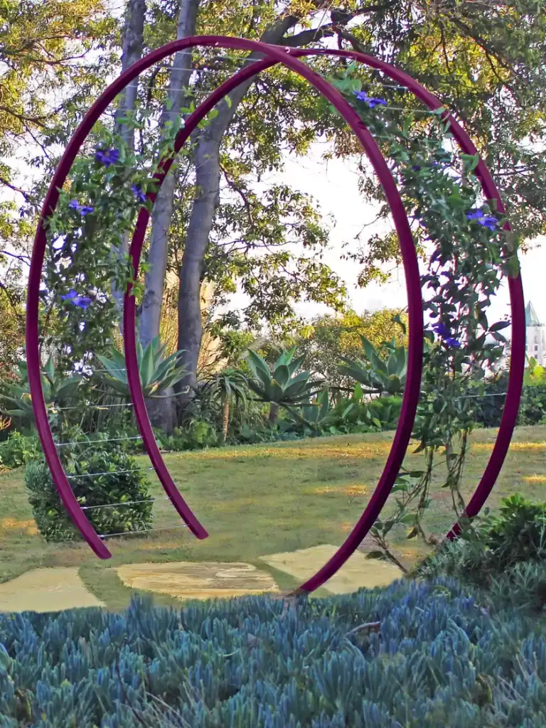 large moon gate arbor aubergine

