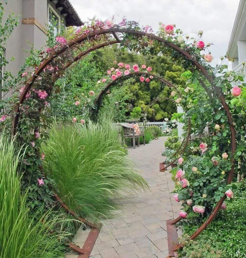 2 Gracie moon gate arbors