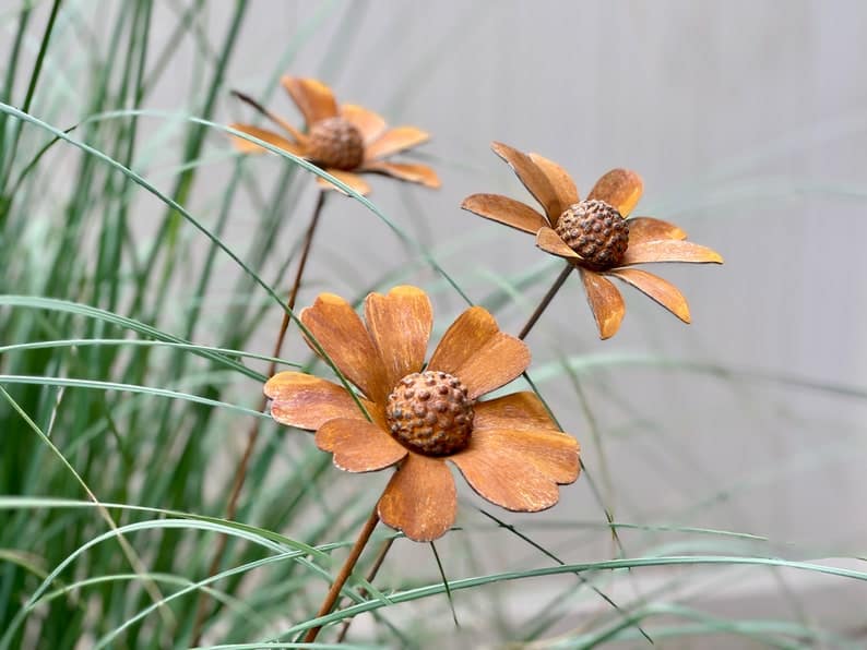 3d metal flower sculptures