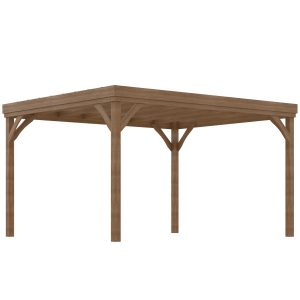 Outsunny 10' x 12' Outdoor Pergola, Wood Gazebo Grape Trellis with Stable Structure and Concrete Anchors, for Garden, Patio, Backyard, Deck