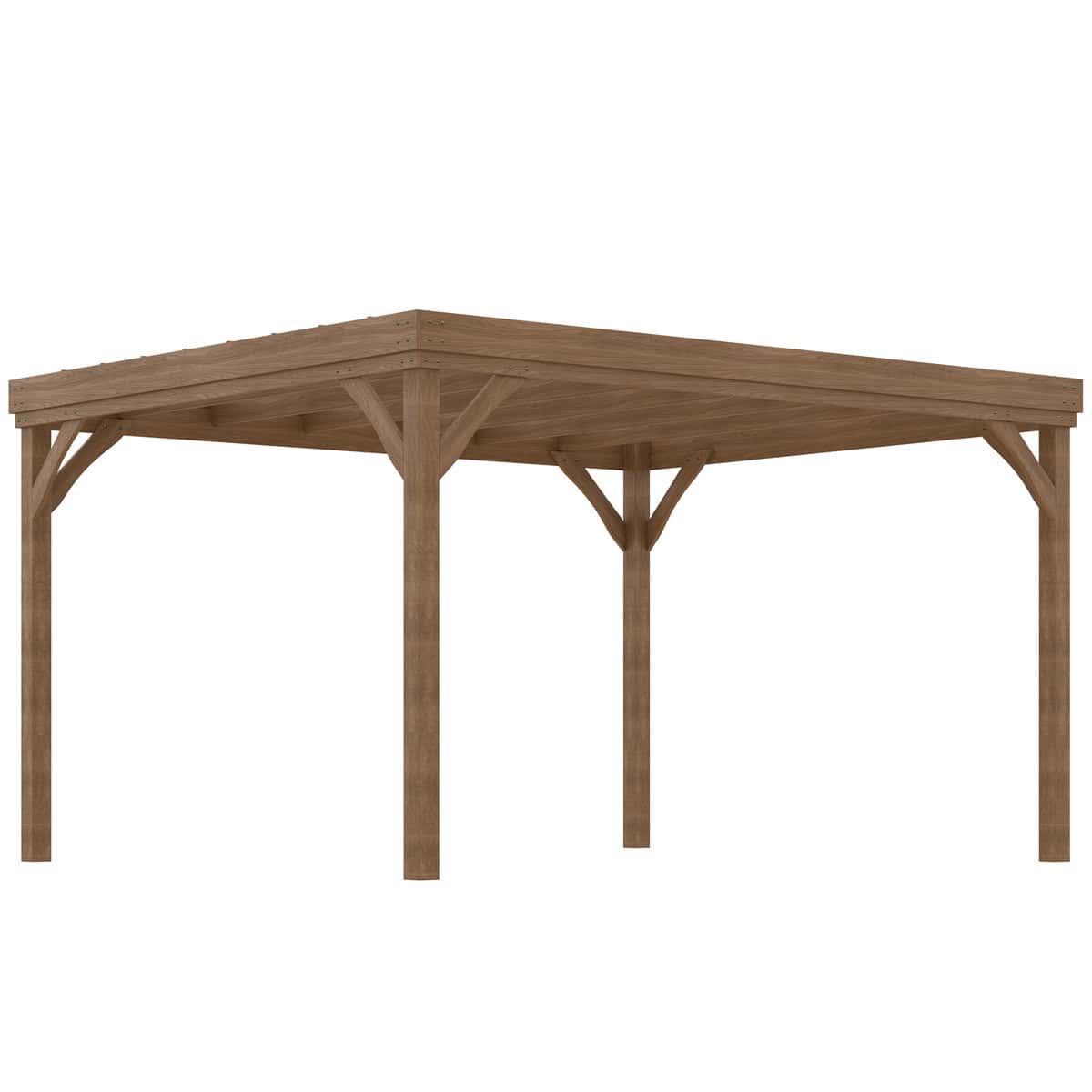 Outsunny 10' x 12' Outdoor Pergola, Wood Gazebo Grape Trellis with Stable Structure and Concrete Anchors, for Garden, Patio, Backyard, Deck