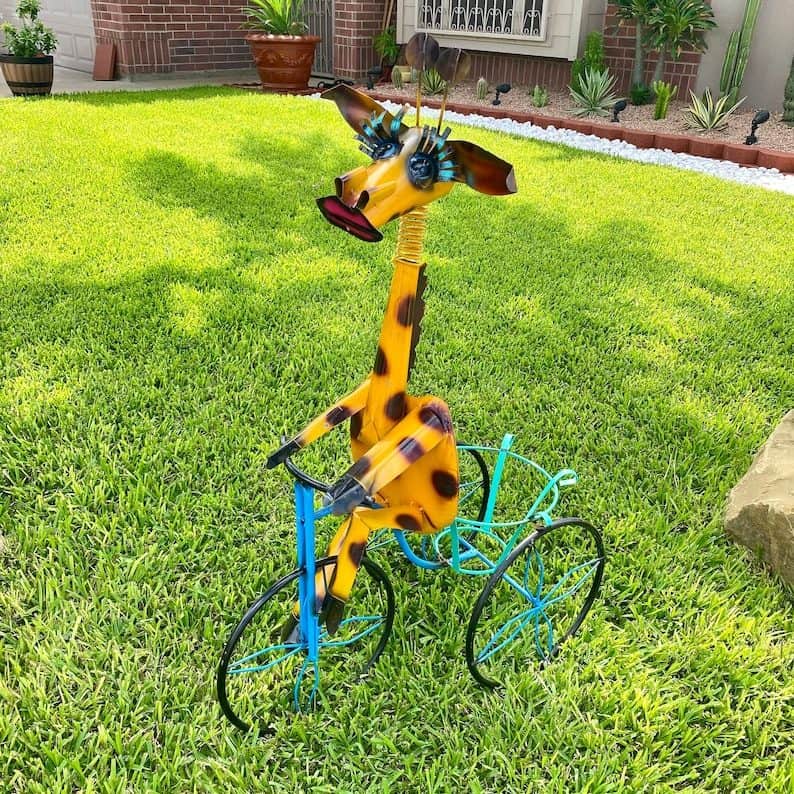 giraffe tricycle planter